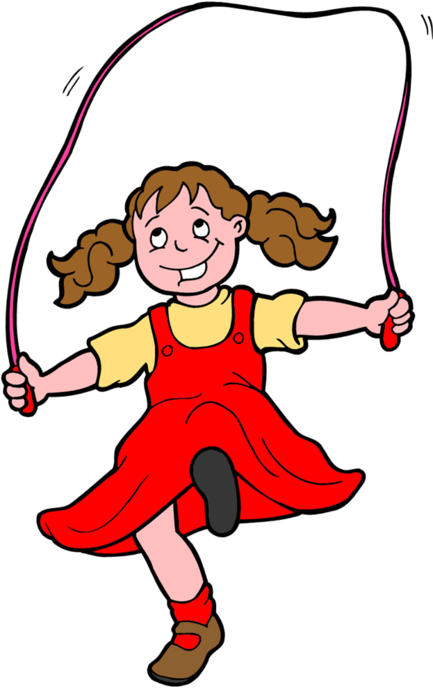Bambina che salta la corda