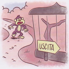 scimmia uscita